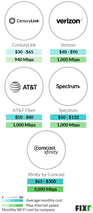 How much does wireless internet cost
